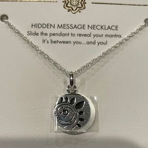Mantra hidden message necklace